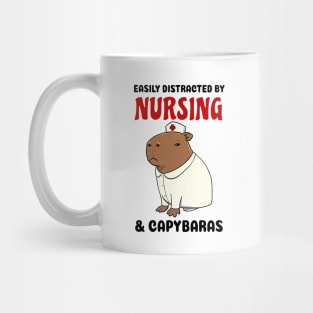 Easily Distracted by Nursing and Capybaras Mug